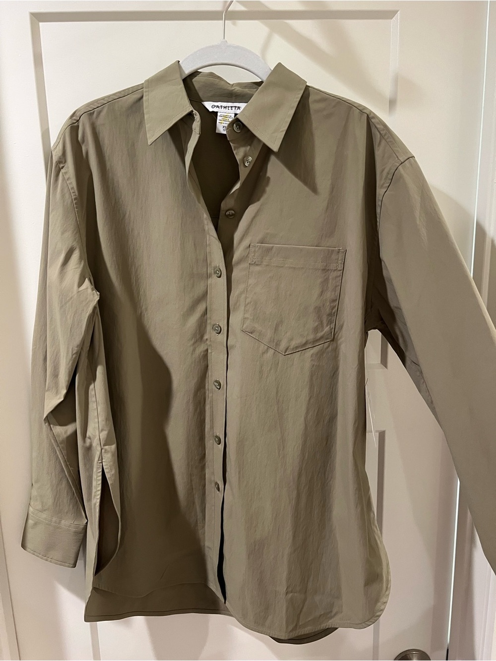 Athleta Midday Relaxed Shirt Olive Green NWT - Picture 8 of 12